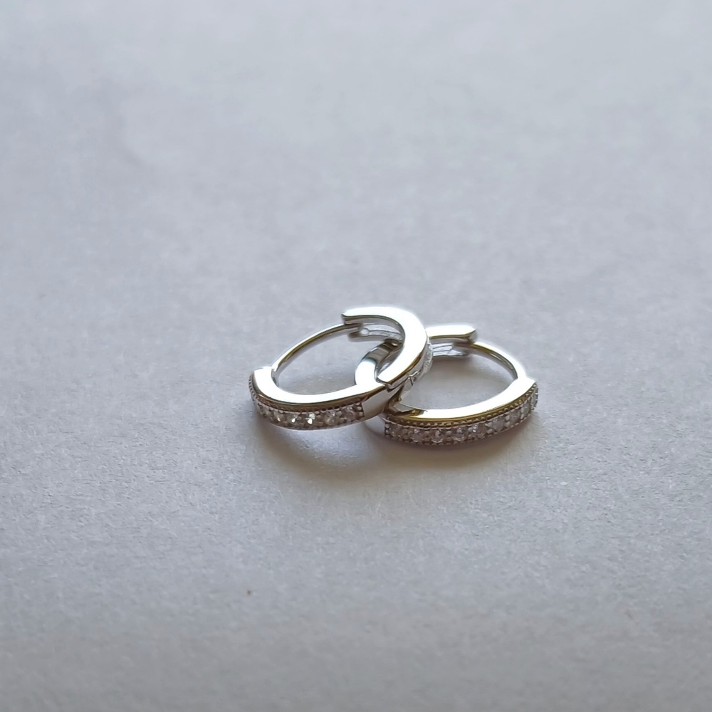 Silver 925 Huggie Earrings
